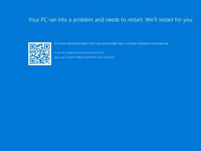 System thread exception not handled – jak naprawić BSOD bez utraty danych?