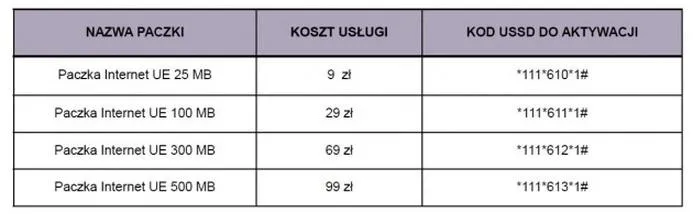Koszty internetu w UE