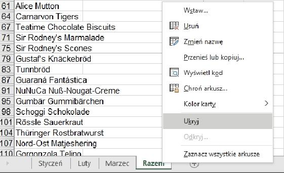 Ochrona arkusza Excel