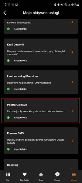 Poczta głosowa Orange