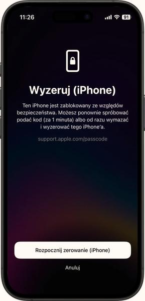 Zapomniany kod iPhone
